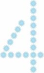 Number 4 From Snowflakes Stock Photo