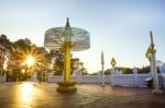 Beautiful Scene In Wat Phra Thad Santidham Temple Stock Photo