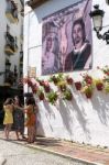 Street Scene Plaza Fernando Alcala In Marbella Stock Photo