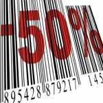 Bar Code With Discount Stock Photo