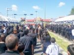 Buriram, Thailand - October 26, 2017 : Mourners Lay Flowers As A Stock Photo