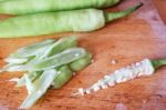 Green Sweet Pepper Stock Photo