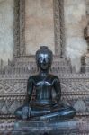 Black Buddha In Laos Stock Photo