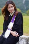 Asian Female Graduate  Stock Photo