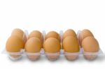 Eggs In Plastic Pack Stock Photo