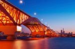 Seongsan Bridge In Korea Stock Photo