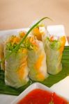 Vietnamese Style Summer Rolls Stock Photo