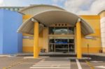 Entrance To The Albrook Mall In Panama City Stock Photo