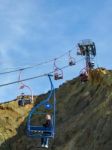 Chairlift Down To Alum Bay Isle Of Wight Stock Photo