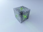 3d Circuit Cube Stock Photo