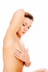 Examination Breasts Against Cancer Stock Photo