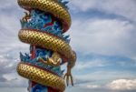 Dargon Statue On Shrine Roof ,dragon Statue On China Temple Roof As Asian Art Stock Photo