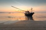 Fisherman Boat Stock Photo