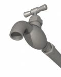 Water Faucet Tap 3d Render Stock Photo