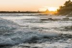 Kings Beach In The Sunshine Coast, Queensland Stock Photo