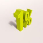 Percentage Sign, 1 Percent Stock Photo