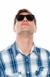 Young Man Wearing Sunglasses Stock Photo