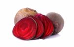 Red Beetroot On A White Background Stock Photo