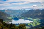 View Of The Countryside From Zwölferhorn Mountain Stock Photo