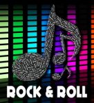 Rock And Roll Means Audio Sound And Singing Stock Photo