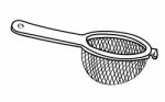 Line Drawing Of Sieve -simple Line Stock Photo