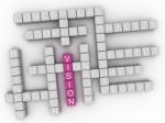 3d Vision Concept Word Cloud Stock Photo