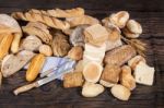 Fresh Assortment Of Baked Bread Varieties Stock Photo