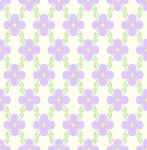 Purple Flower And Spiral Seamless Pattern On Pastel Background Stock Photo