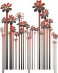 Floral Barcode Stock Photo