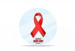 Aids Awareness Red Ribbon. World Aids Day Stock Photo