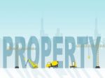 Property Construction Means Real Estate 3d Illustration Stock Photo