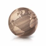 Oak Wood Globe 3d Illustration North And South America Map Stock Photo