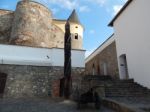 The Eleventh Century Castle On The Volcanic Mountain, Architecture And Elements  Stock Photo