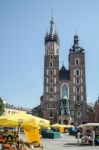 St Marys Basilica In Krakow Stock Photo