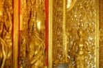 Ancient Thai Art Pattern In Wat Thasung Stock Photo