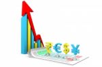 Financial Growth Chart Stock Photo