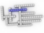 3d Image Education Word Cloud Concept Stock Photo