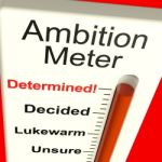 Ambition Meter Stock Photo