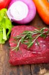 Fresh Raw Beef Cut Ready To Cook Stock Photo