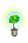 Save The Planet Bulb Stock Photo