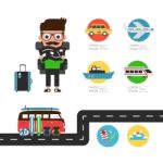 Travel Infographic Stock Photo