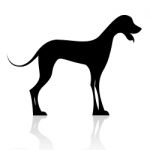 Black Dog Silhouette Stock Photo