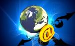 World And Email Symbol Stock Photo