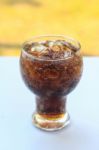 Cola With Ice Stock Photo