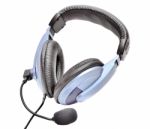 Blue Headset Stock Photo