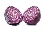 Purple Cabbage  (brassica Oleracea Var. Capitata F. Rubra) Stock Photo