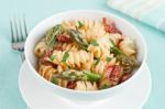 Pasta With Asparagus Stock Photo