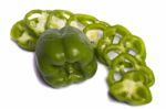 Green Bell Pepper Stock Photo