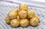 Chocolate Candy Balls Stock Photo