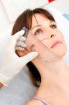 Woman Cosmetic Surgery Stock Photo